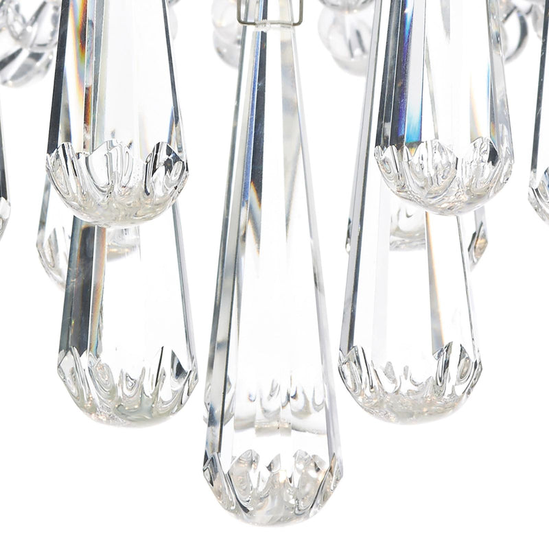 Dar Lighting Saigon 5 Light Flush Polished Chrome/Clear • SAI5450
