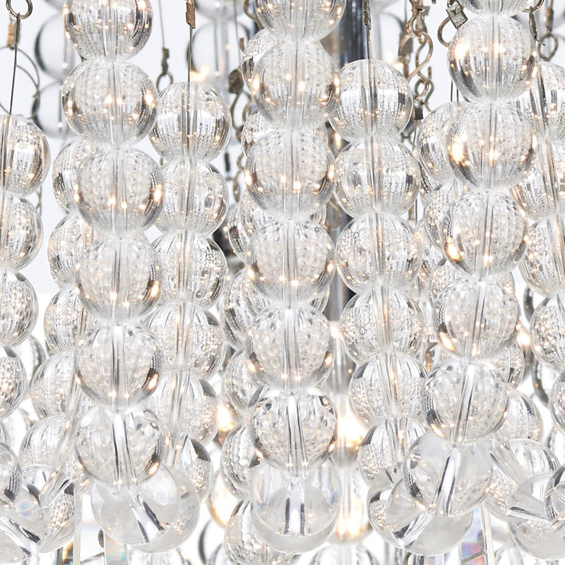 Dar Lighting Saigon 5 Light Flush Polished Chrome/Clear • SAI5450