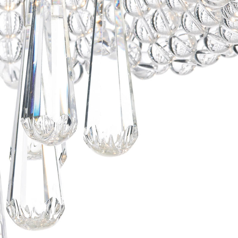 Dar Lighting Saigon 5 Light Flush Polished Chrome/Clear • SAI5450