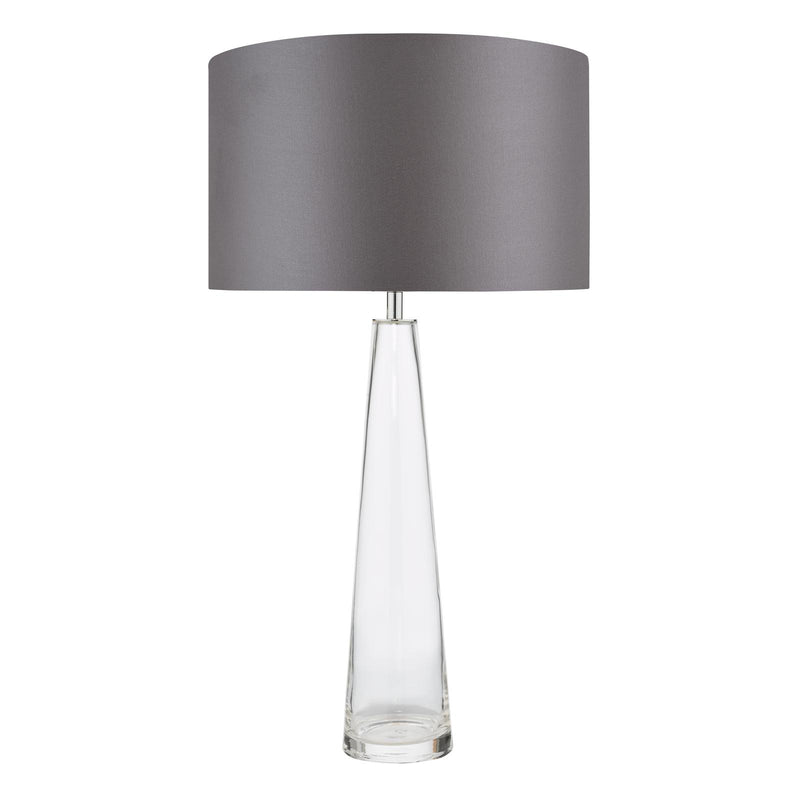 Dar Lighting Samara Table Lamp Glass and Polished Chrome With Shade • SAM4208-LYR1439