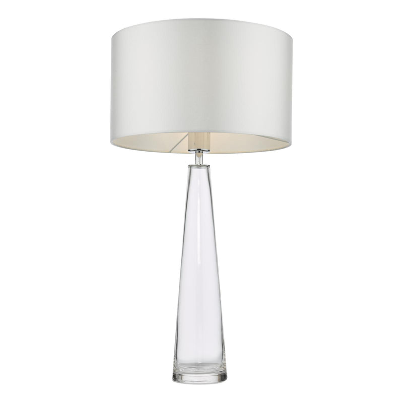 Dar Lighting Samara Table Lamp Clear Glass Base Only • SAM4208
