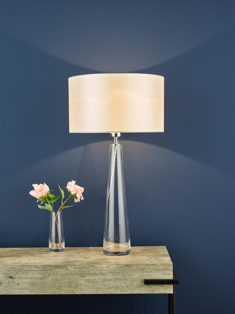 Dar Lighting Samara Table Lamp Clear Glass Base Only • SAM4208