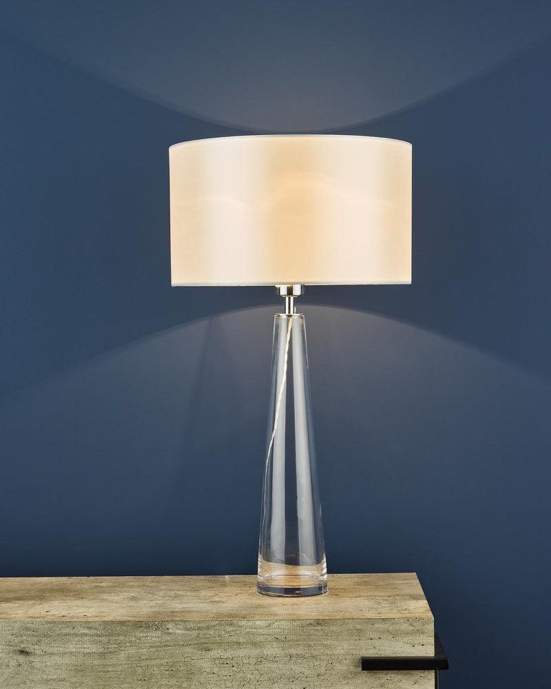 Dar Lighting Samara Table Lamp Clear Glass Base Only • SAM4208