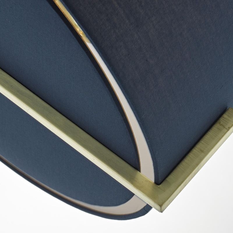 Dar Lighting Santino Pendant Gold With Navy Cotton Shade • SAN0323