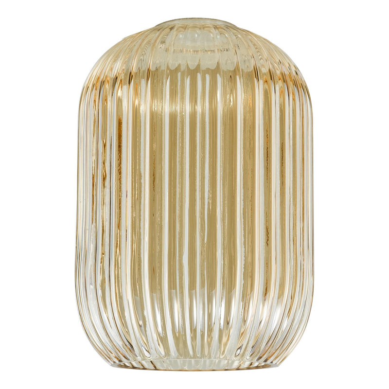 Dar Lighting Sawyer Easy Fit Shade Champagne Ribbed Glass • SAW6506