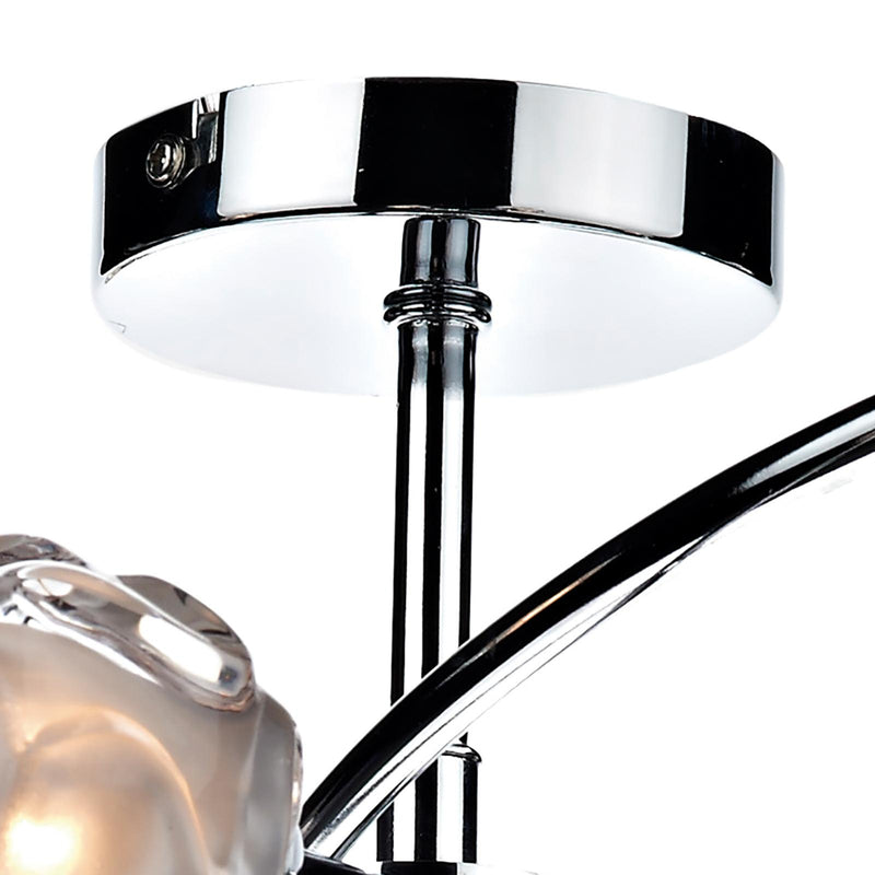 Dar Lighting Seattle 8 Light Semi Flush Polished Chrome • SEA0850