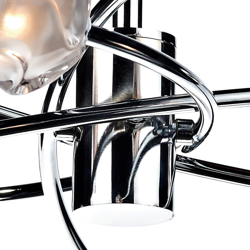 Dar Lighting Seattle 8 Light Semi Flush Polished Chrome • SEA0850