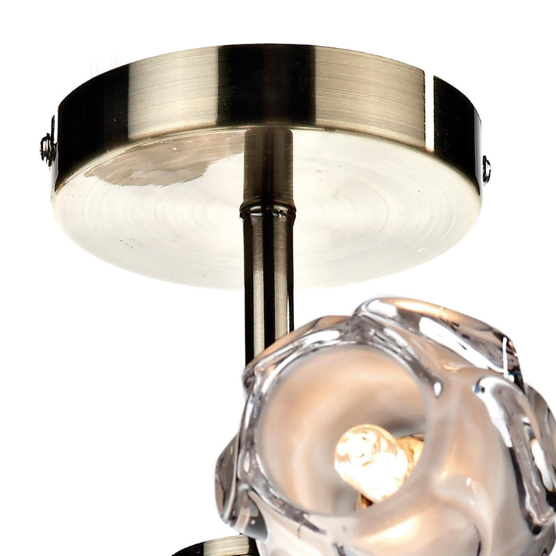 Dar Lighting Seattle 8 Light Semi Flush Antique Brass • SEA0875