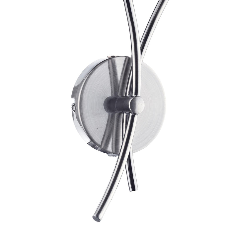 Dar Lighting Seattle 2 Light Wall Light Satin Chrome Glass • SEA0946