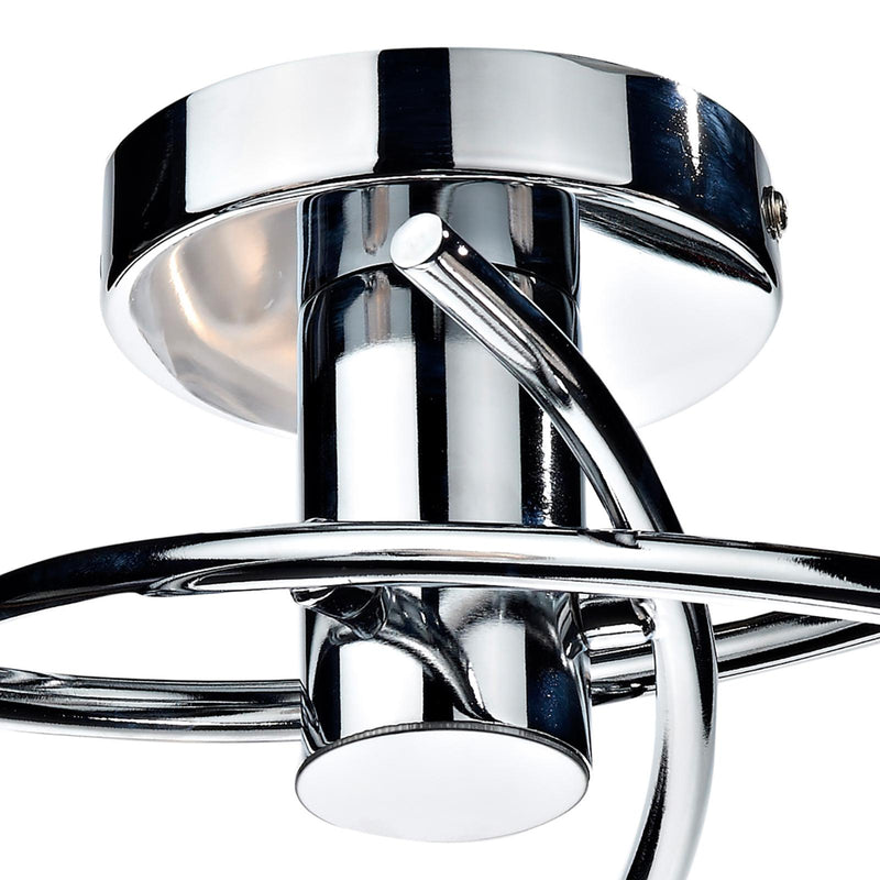 Dar Lighting Seattle 3 Light Semi Flush Polished Chrome • SEA5350