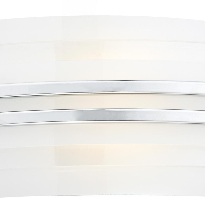 Dar Lighting Sector Small Wall Light Frosted Glass Polished Chrome LED • SEC072