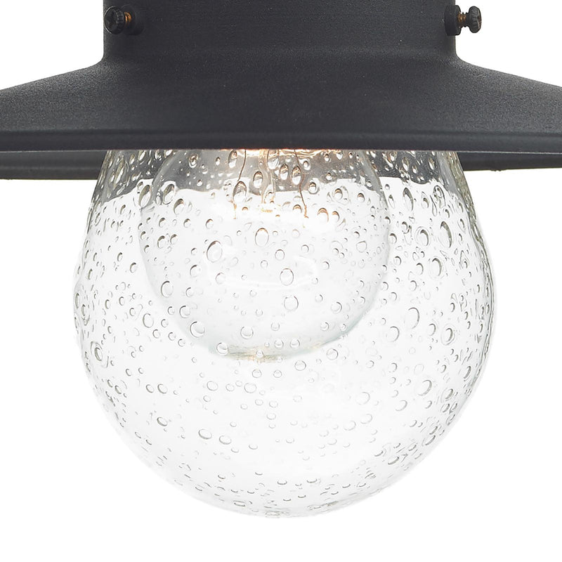 Dar Lighting Sedgewick Outdoor Wall Light Black Glass IP44 • SED1522