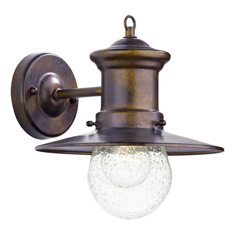 Dar Lighting Sedgewick Outdoor Wall Light Bronze Glass IP44 • SED1529