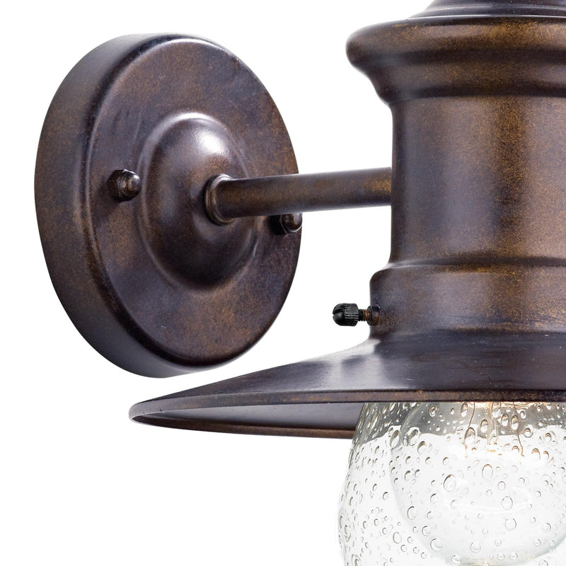 Dar Lighting Sedgewick Outdoor Wall Light Bronze Glass IP44 • SED1529