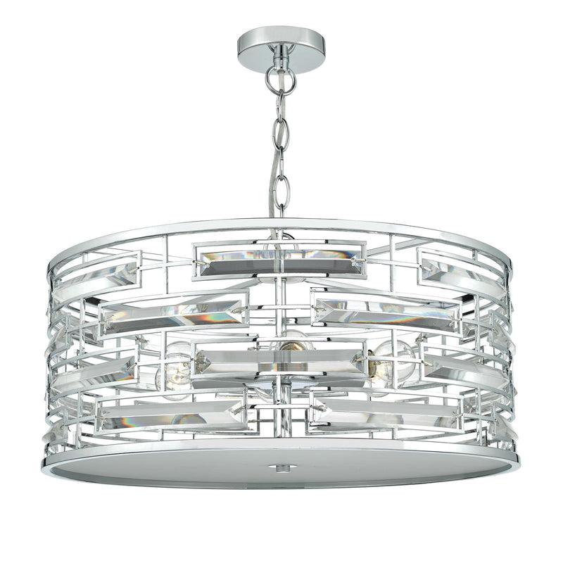 Dar Lighting Seville 6 Light Pendant K9 Crystal Polished Chrome  • SEV0650