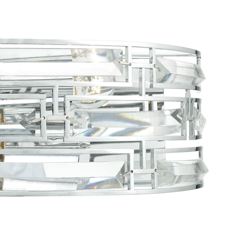 Dar Lighting Seville 2 Light Wall Light Crystal Polished Chrome • SEV0950