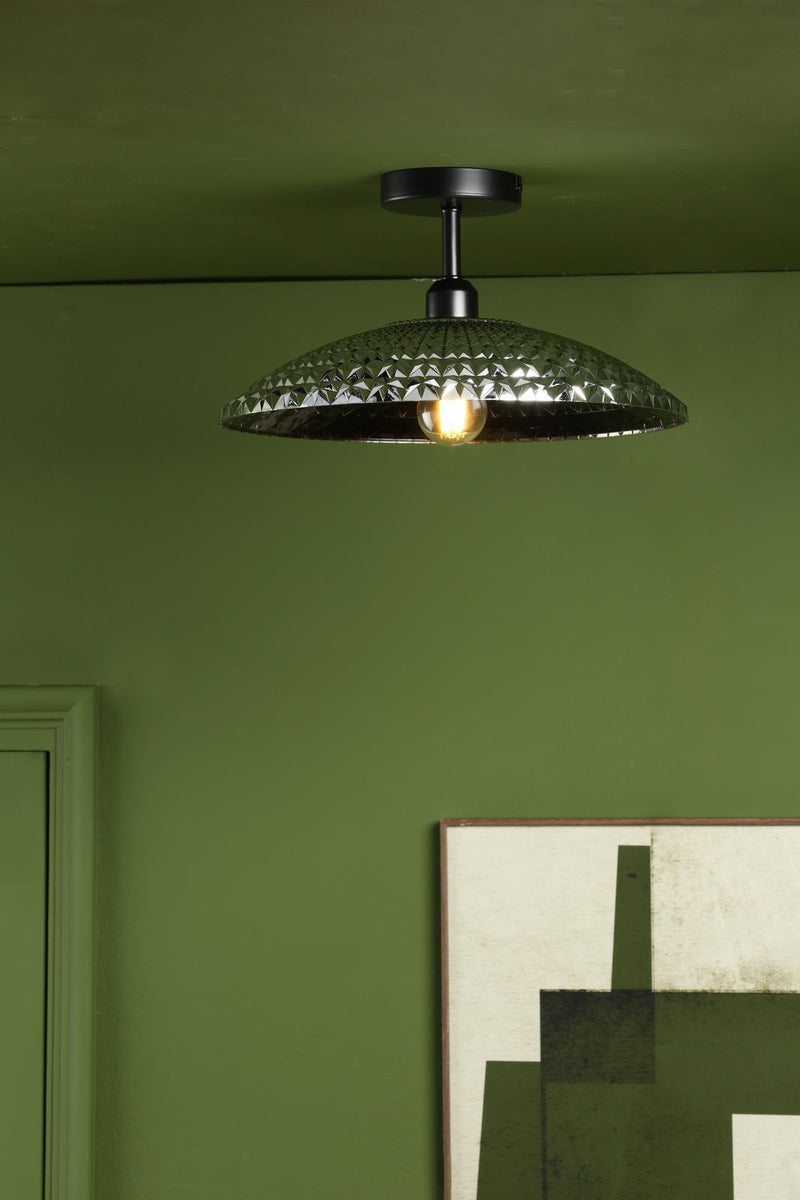 Dar Lighting SF0122 Semi Flush Suspension Matt Black Bracket Only • SF0122