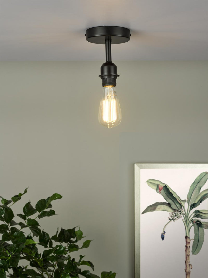 Dar Lighting SF0122 Semi Flush Suspension Matt Black Bracket Only • SF0122