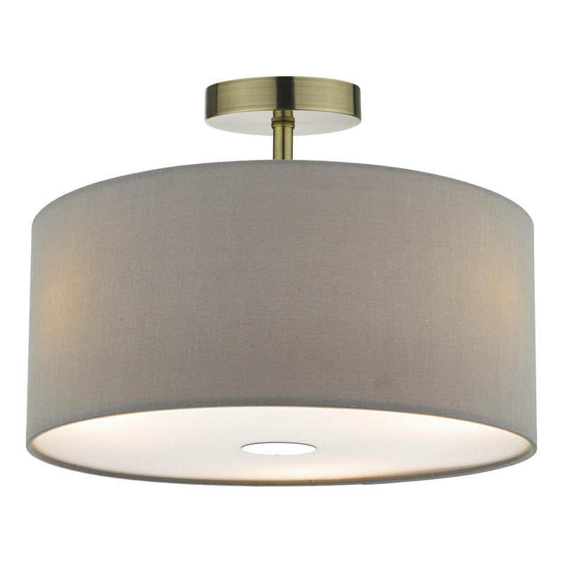 Dar Lighting SF0175 Semi Flush Suspension Antique Brass Bracket Only • SF0175