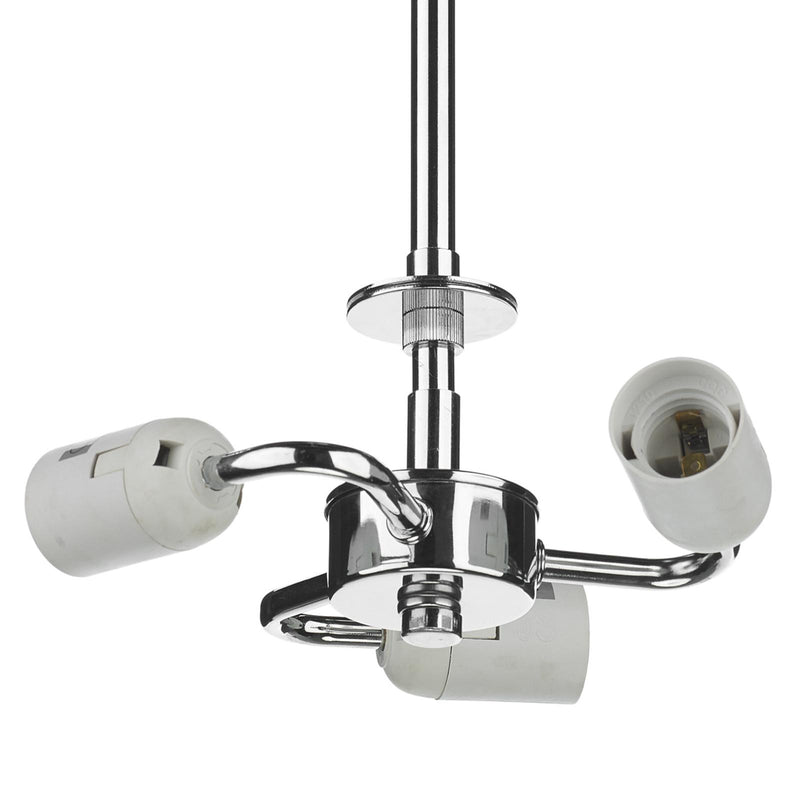Dar Lighting 3 Light Semi Flush Suspension Polished Chrome • SF5350