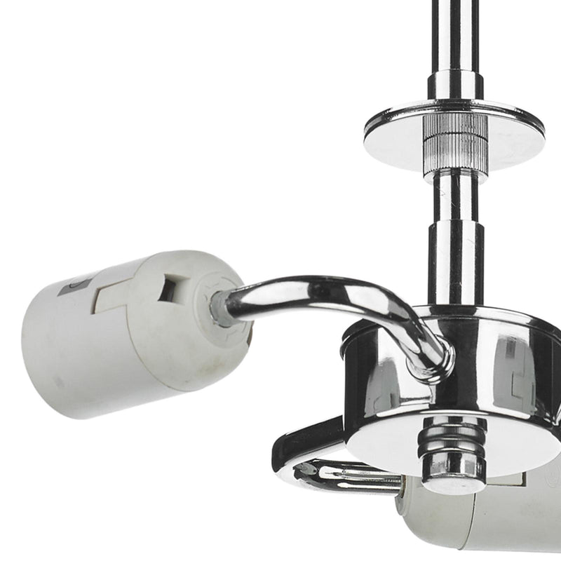 Dar Lighting 3 Light Semi Flush Suspension Polished Chrome • SF5350