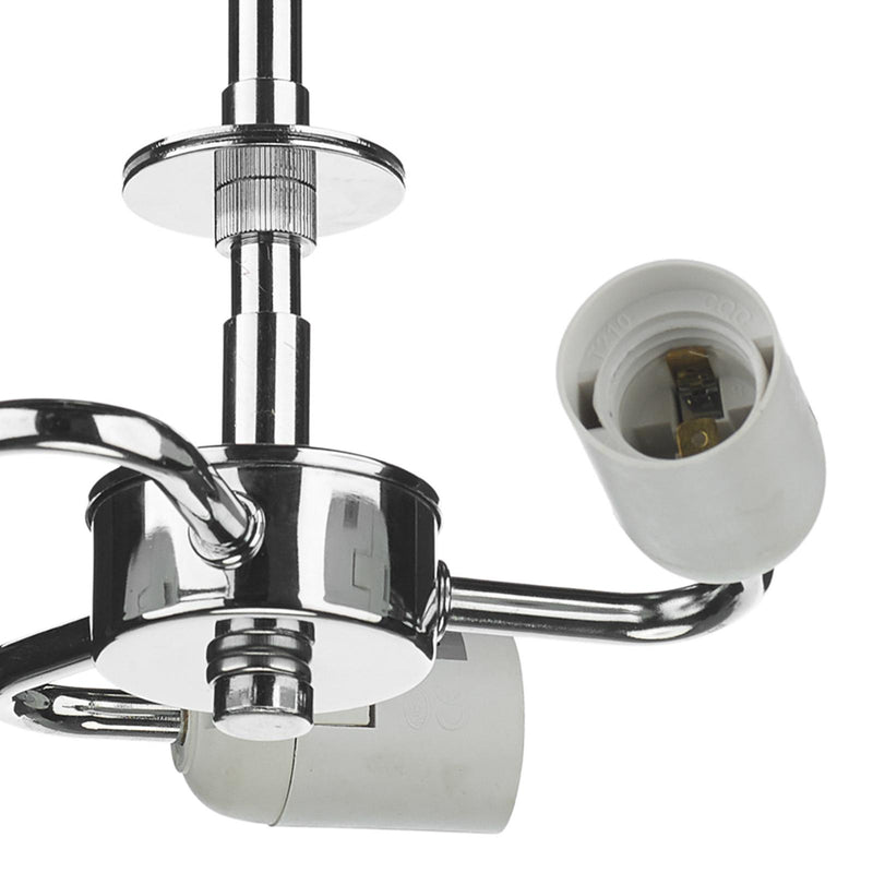 Dar Lighting 3 Light Semi Flush Suspension Polished Chrome • SF5350