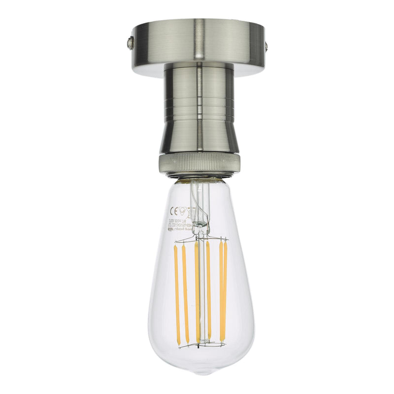 Dar Lighting SFB4861 E27 Semi Flush Suspension Antique Chrome Bracket Only • SFB4861