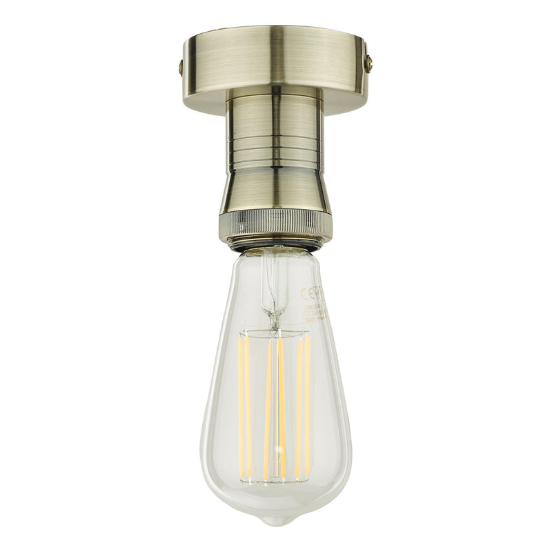 Dar Lighting SFB4875 E27 Semi Flush Suspension Antique Brass Bracket Only • SFB4875