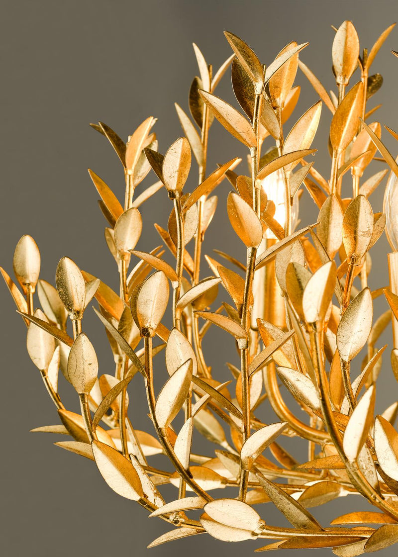 Dar Lighting Silvius 12 Light Oval Pendant Gold Leaf • SIL1235