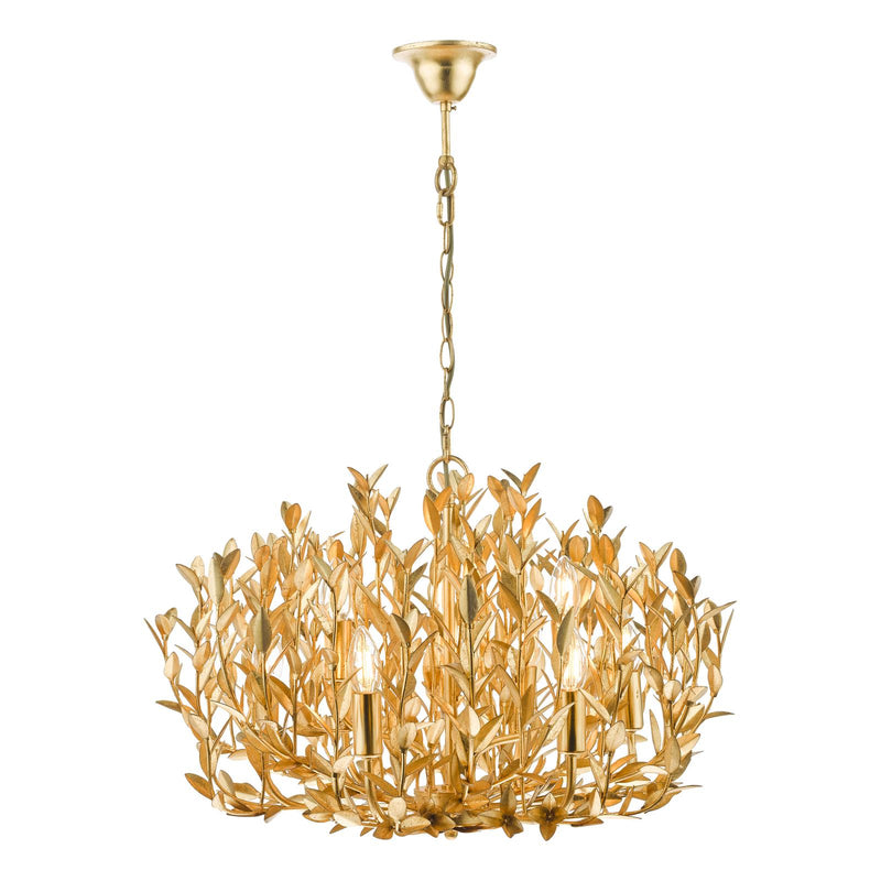 Dar Lighting Silvius 9 Light Pendant Gold Leaf • SIL1335