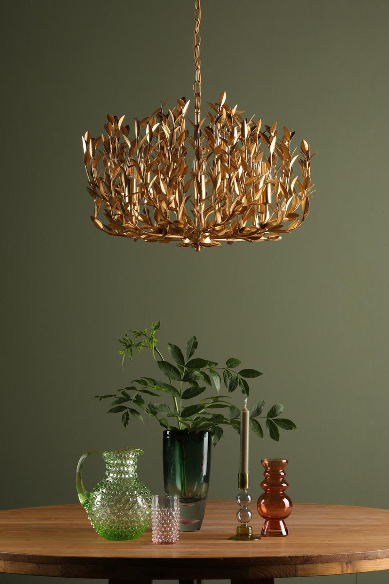 Dar Lighting Silvius 9 Light Pendant Gold Leaf • SIL1335