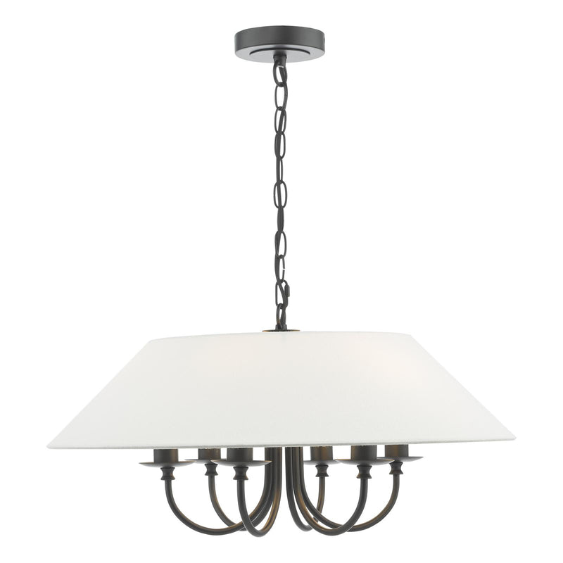 Dar Lighting Sivan 6 Light Pendant Matt Black With Shade • SIV0622