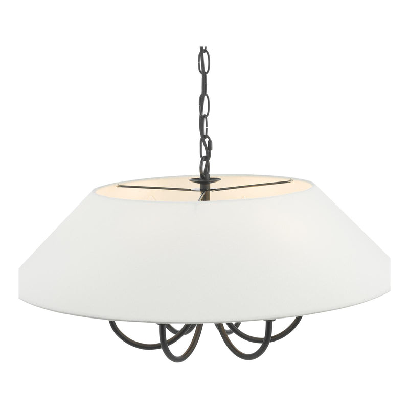 Dar Lighting Sivan 6 Light Pendant Matt Black With Shade • SIV0622