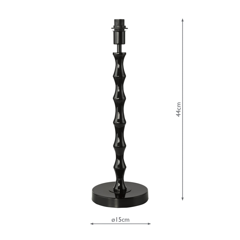 Dar Lighting Siyanda Table Lamp Satin Black Base Only • SIY4222