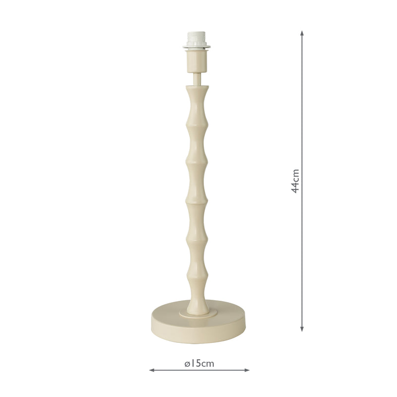 Dar Lighting Siyanda Table Lamp Cream Base Only • SIY4233
