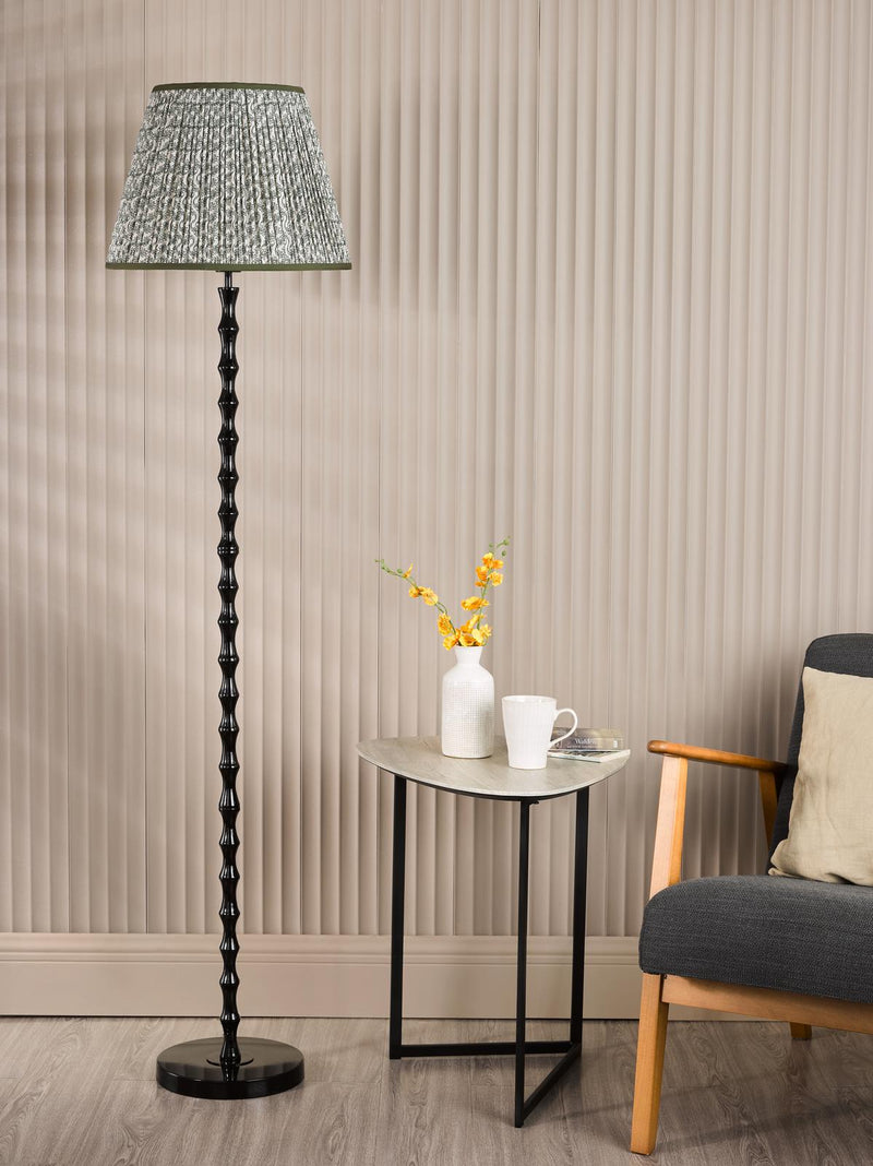 Dar Lighting Siyanda Floor Lamp Black With Shade • SIY4922-EST1624