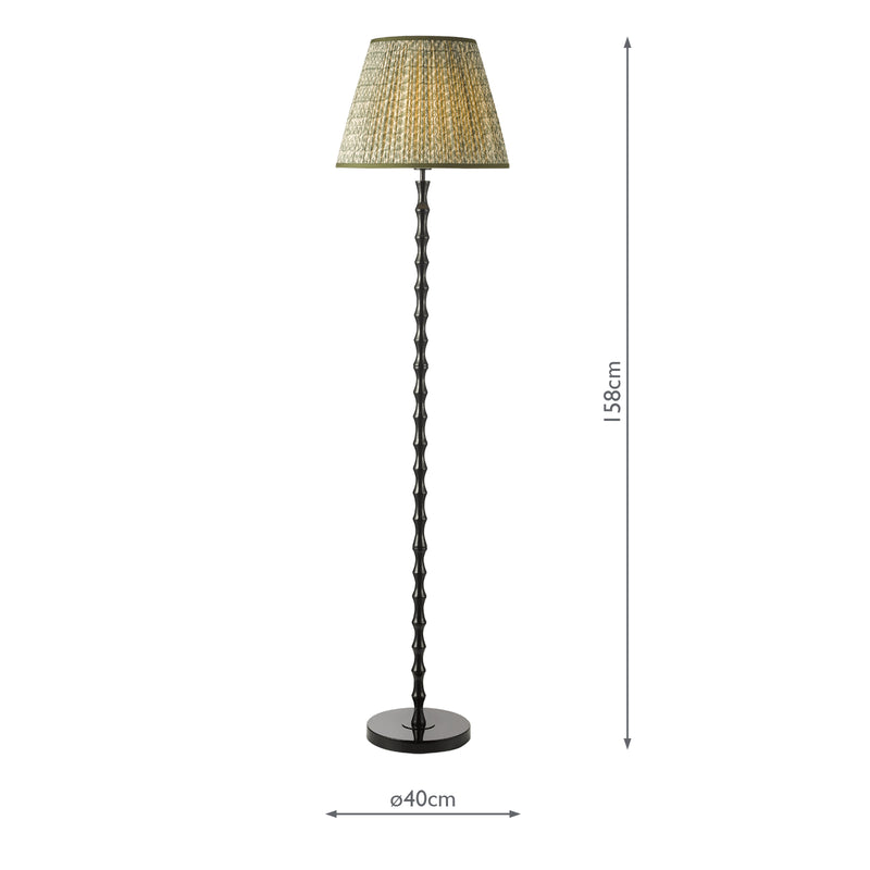 Dar Lighting Siyanda Floor Lamp Black With Shade • SIY4922-EST1624