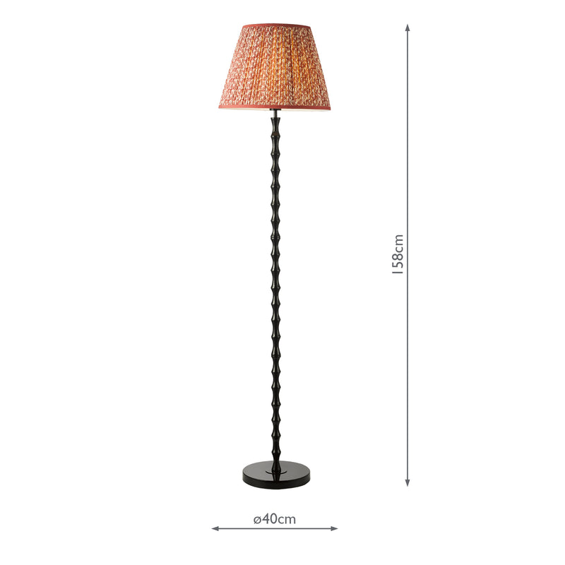 Dar Lighting Siyanda Floor Lamp Black With Shade • SIY4922-EST1625
