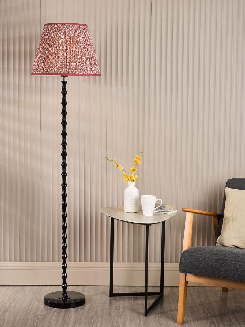 Dar Lighting Siyanda Floor Lamp Satin Black Base Only • SIY4922
