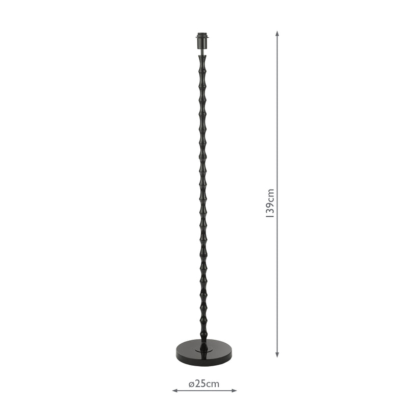 Dar Lighting Siyanda Floor Lamp Satin Black Base Only • SIY4922