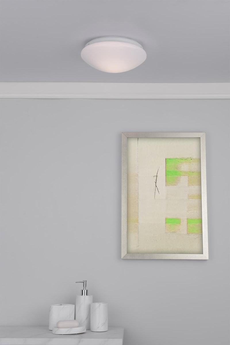 Dar Lighting Sky Bathroom Flush White Acrylic IP44 • SKY522