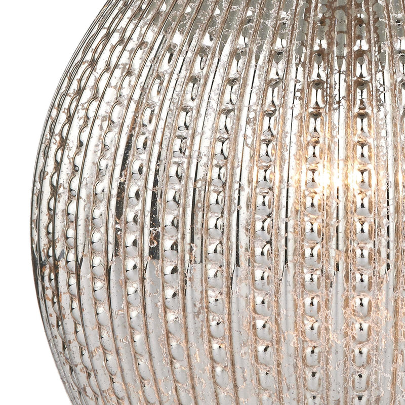 Dar Lighting Sonia Dual Light Table Lamp Antique Brass & Silver Glass With Shade • SON4232