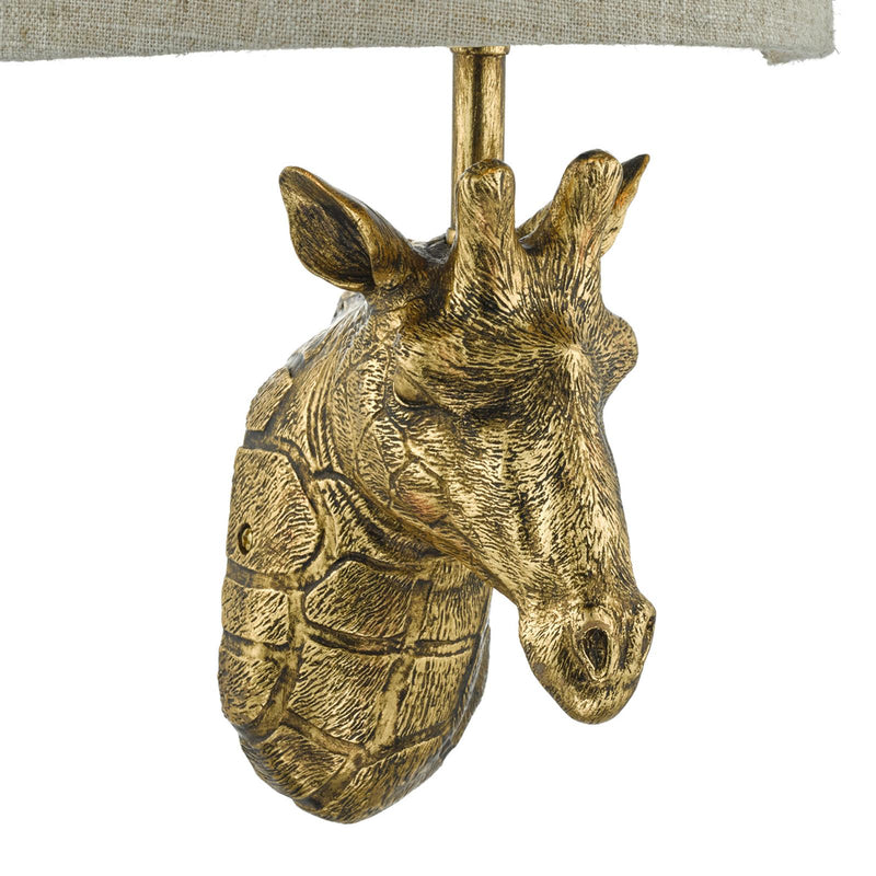 Dar Lighting Sophie Giraffe Wall Light Gold With Shade • SOP0735