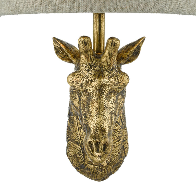 Dar Lighting Sophie Giraffe Wall Light Gold With Shade • SOP0735