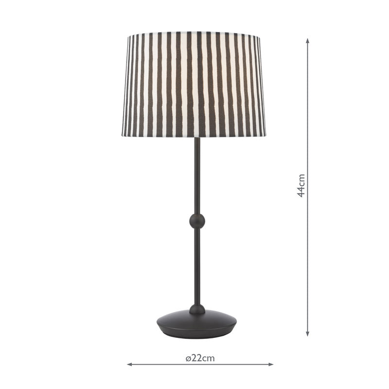Dar Lighting Sosa Table Lamp Matt Black With Shade • SOS4222