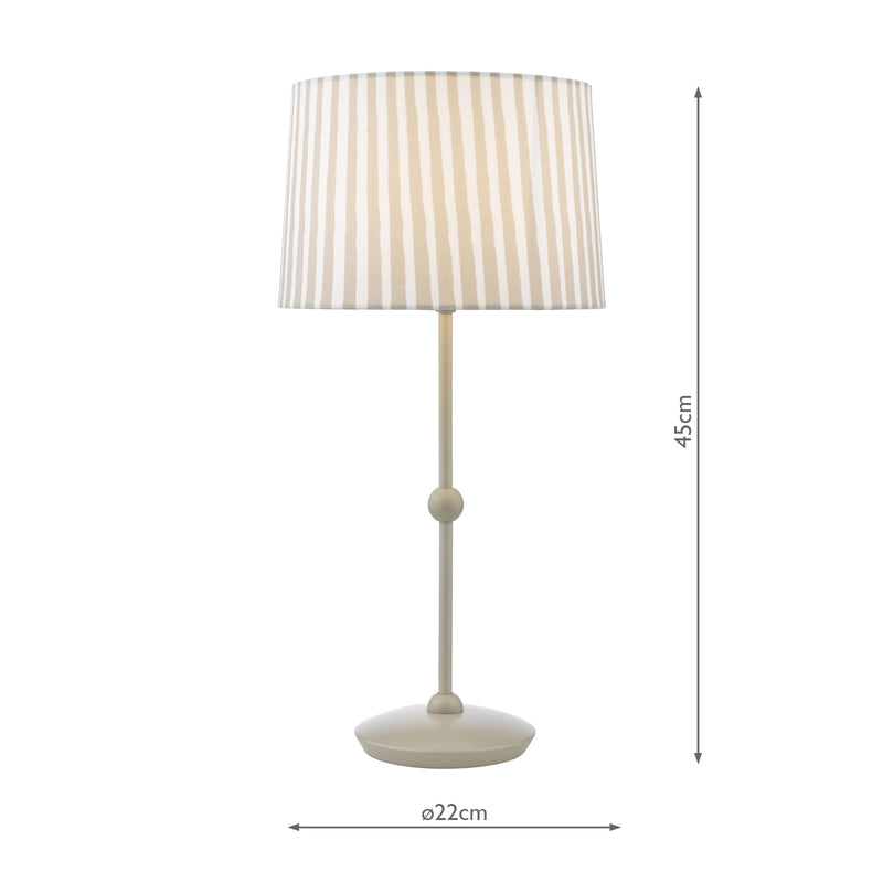 Dar Lighting Sosa Table Lamp Matt Taupe With Shade • SOS4229