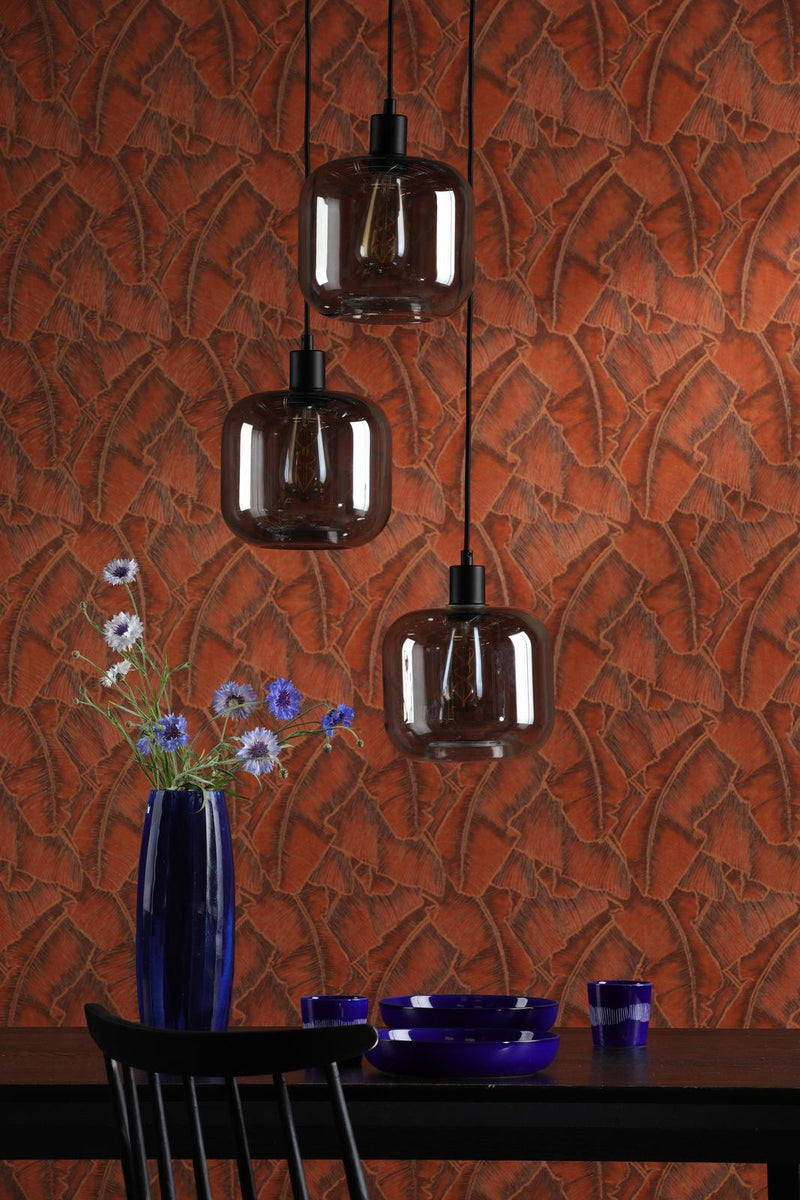 Dar Lighting Accessories 3 Light Cluster Pendant Matt Black and Smoked Glass • SPC0322-AID6510B