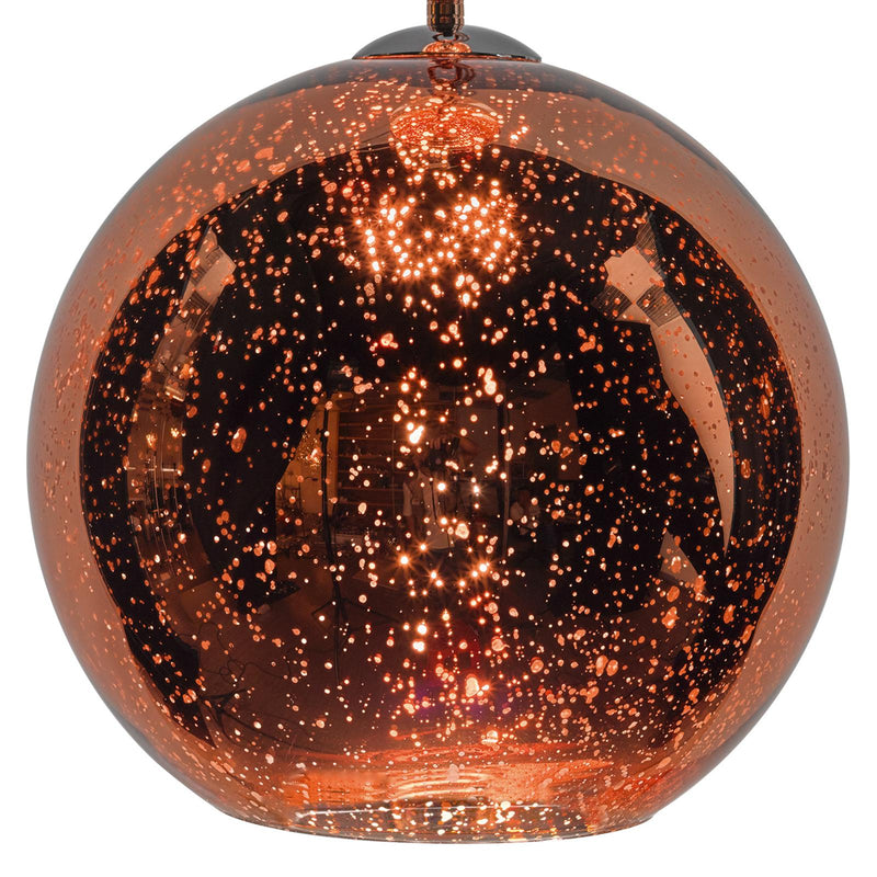 Dar Lighting Speckle 1 Light Electro Plated Pendant Copper Finish • SPE0164