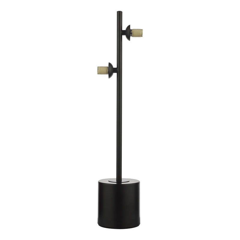 Dar Lighting Spiral 2 Light Table Lamp Matt Black Fitting Only • SPI4222-F