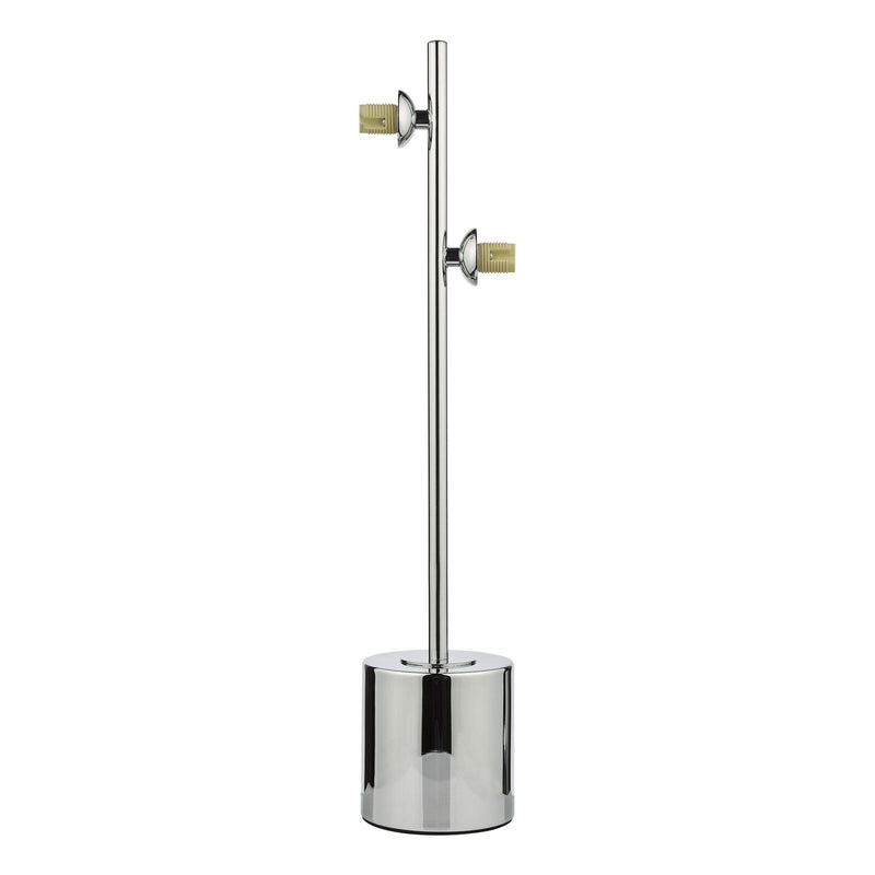 Dar Lighting Spiral 2 Light Table Lamp Polished Chrome Fitting Only • SPI4250-F